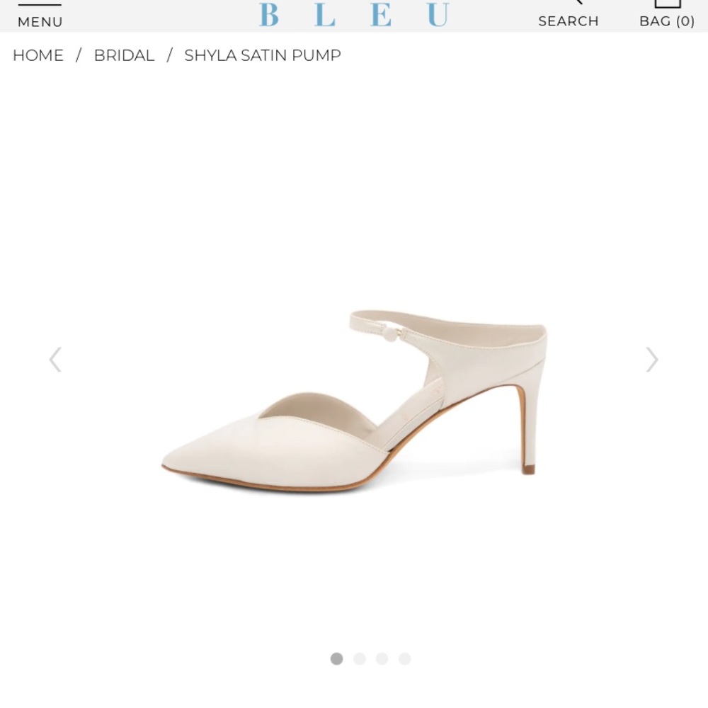 Something Bleu bridal shoes worn once. Excellent condition.